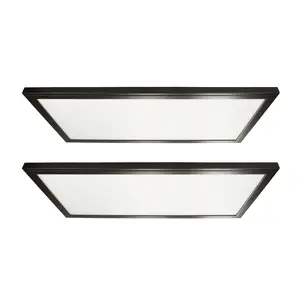 1 ft. x 2 ft. 2550 Lumen LED Flat Panel Light, Bronze/Black/White, 2-Pack