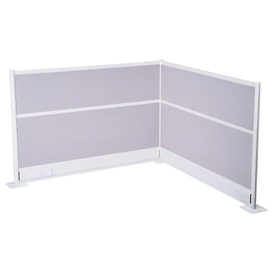 【Summerfinds】VEVOR 2-Pack Freestanding Office Divider Privacy Partitions, 72x48in Solid Plastic Workstation Cubicle Panels with Outlet Covers, No Viewing Window for Office, School