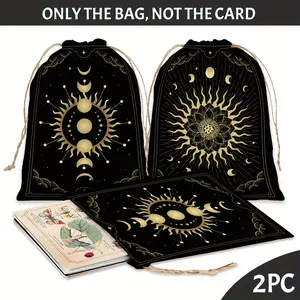 2pcs Tarot Card Gift Bags Tarot Card Protection Drawstring Bags Dice Storage Bags Card & Jewelry Bags Gift Bags