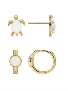 Cute Turtle Design Stud & Hoop Earrings, Fashionable Jewelry for Women, Daily Clothing Decor, Trendy All-match & Exquisite Jewelry for Birthday Gift