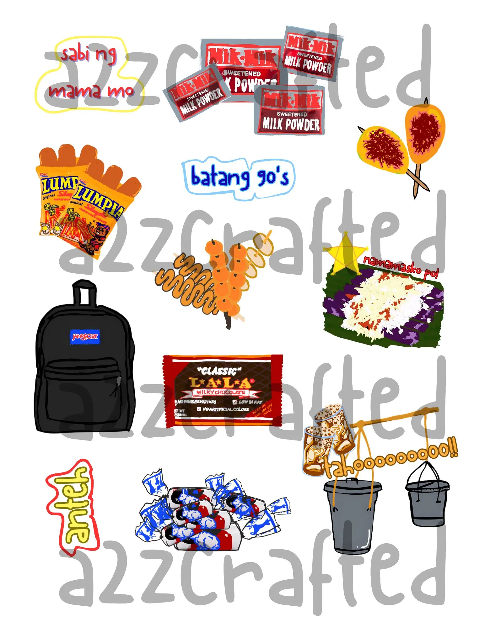 batang 90's pinoy stickers