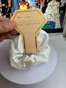 Women Satin Scrunchie Hair Tie, White Color High Elasticity Elegant Design, Perfect for All Occasions & Business Casual Wear Girl Friend  Daughter Children Christmas New Year Gift Present Elastic Tie Band