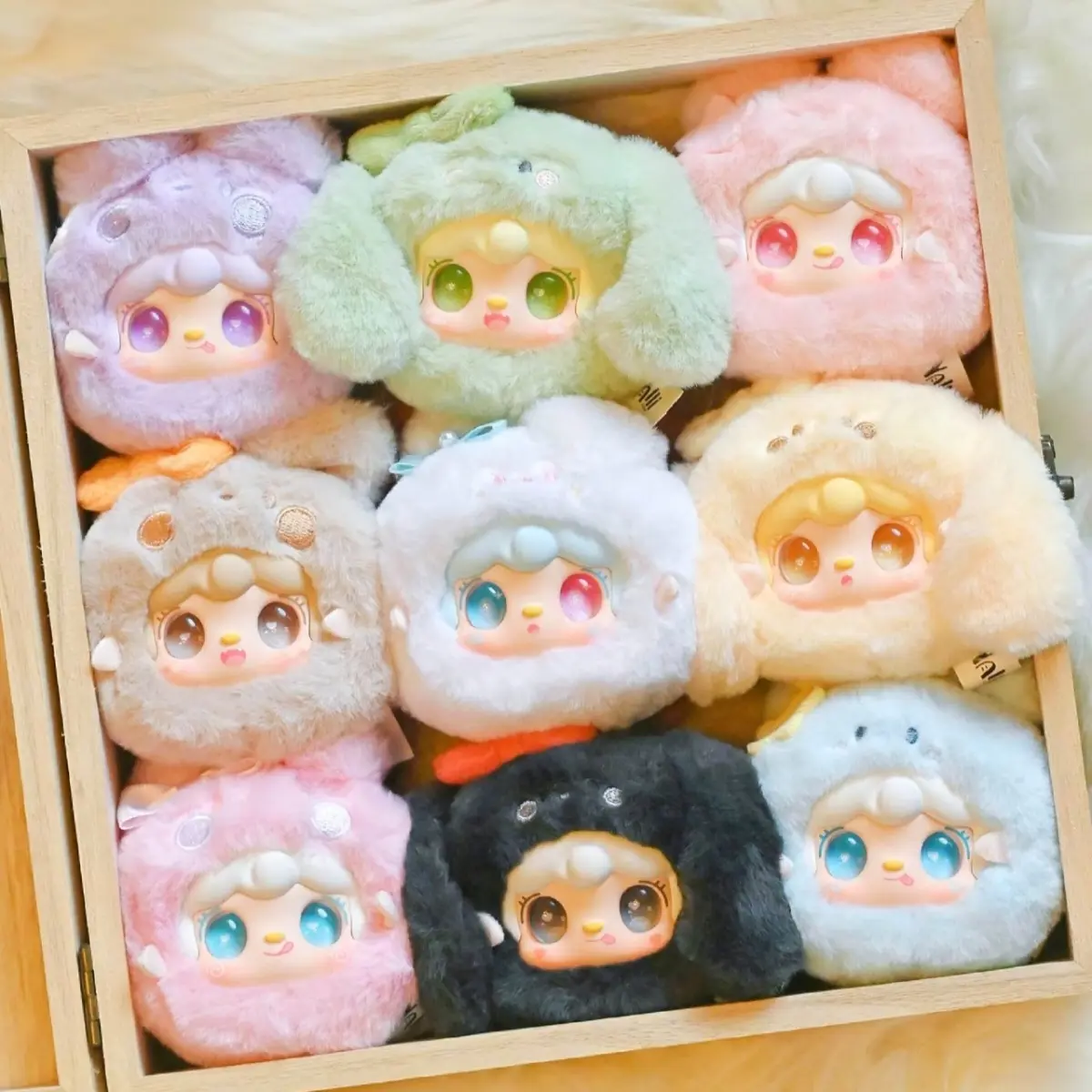 Yooki Cute Bunny Series Plush Doll Blind Box V11, Kawaii Cutely Rabbit Stuffed Animals Mystery Box Toys Figures Cute Anime Plushies Collectible Birthday Christmas Gifts for Girls 1pc