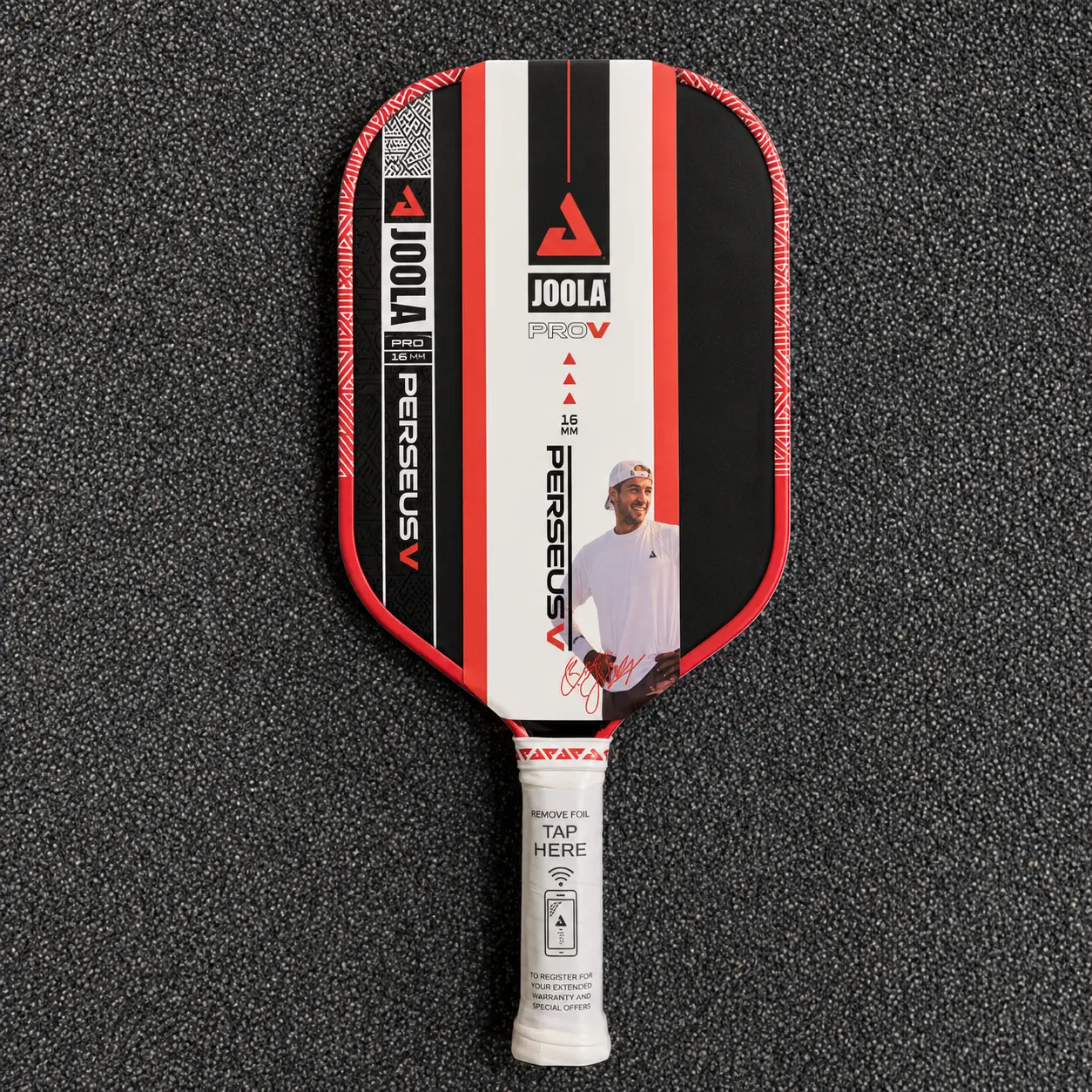 Joola Ben Johns Perseus Pro V 16mm Pickleball Paddle Red NEW Factory Sample