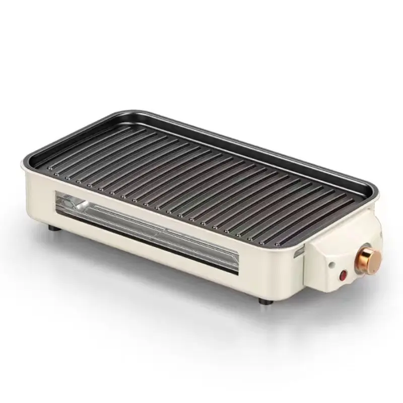 Portable 1500W Smokeless Electric Barbecue Grill - High Power Heating, Non-Stick Detachable Baking Sheet, Grease Tray, 4-in-1 Interactive Grills, Easy-to-Clean for Home Party Cooking