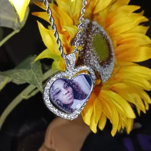 Rotating Double-Sided Picture Pendant Necklaces-Message/Email/Text Pictures After Order!
