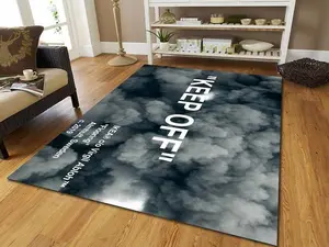 KEEP OFF Grey Pattern Doormat