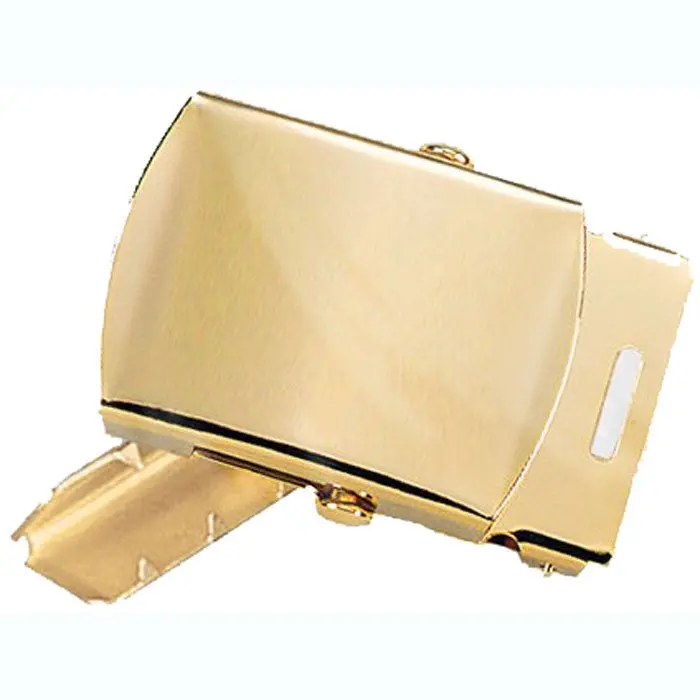 Gold - Brass Military Web Belt Buckle & Tip Gold - Brass Military Web Belt Buckle & Tip