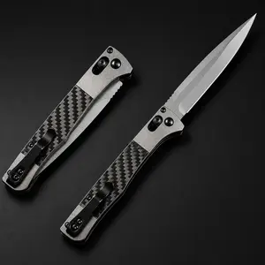 Folding Pocket Knife, Portable EDC Pocket Tool with Carbon Fiber Style Aluminum Handle for Camping Fishing Daily Use, Gift for Men