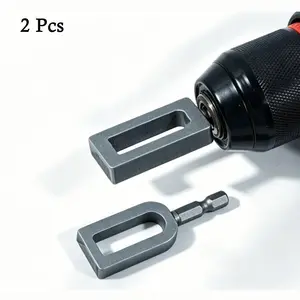 2Pcs Wire Twisting Tool for Drill, Heavy Duty Wire Twister with Hex Shank for  Fencing Projects Horticultural Tying and Construction, Fast Rebar Tie Wire Twister Tool