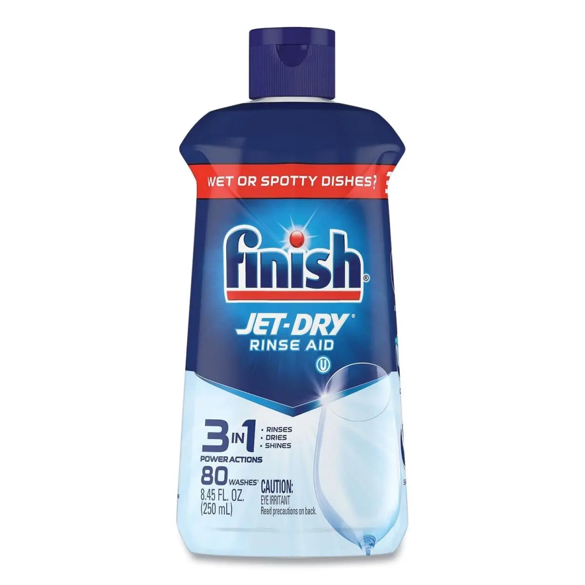 212 MAIN Finish RAC75713CT Jet-Dry Rinse Aid - 8-Pack, 3-in-1 Action, 8.45 fl oz, Unscented Household Dishwasher Detergent Additive