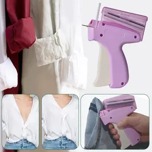 Stitch Gun for Clothes - Handheld Stitch Gun Quick Clothing Fixer - Mini Sewing Kit Micro Tagging Gun - Includes 6 Needle, 1000 Black Fasteners & 1000 White Fasteners