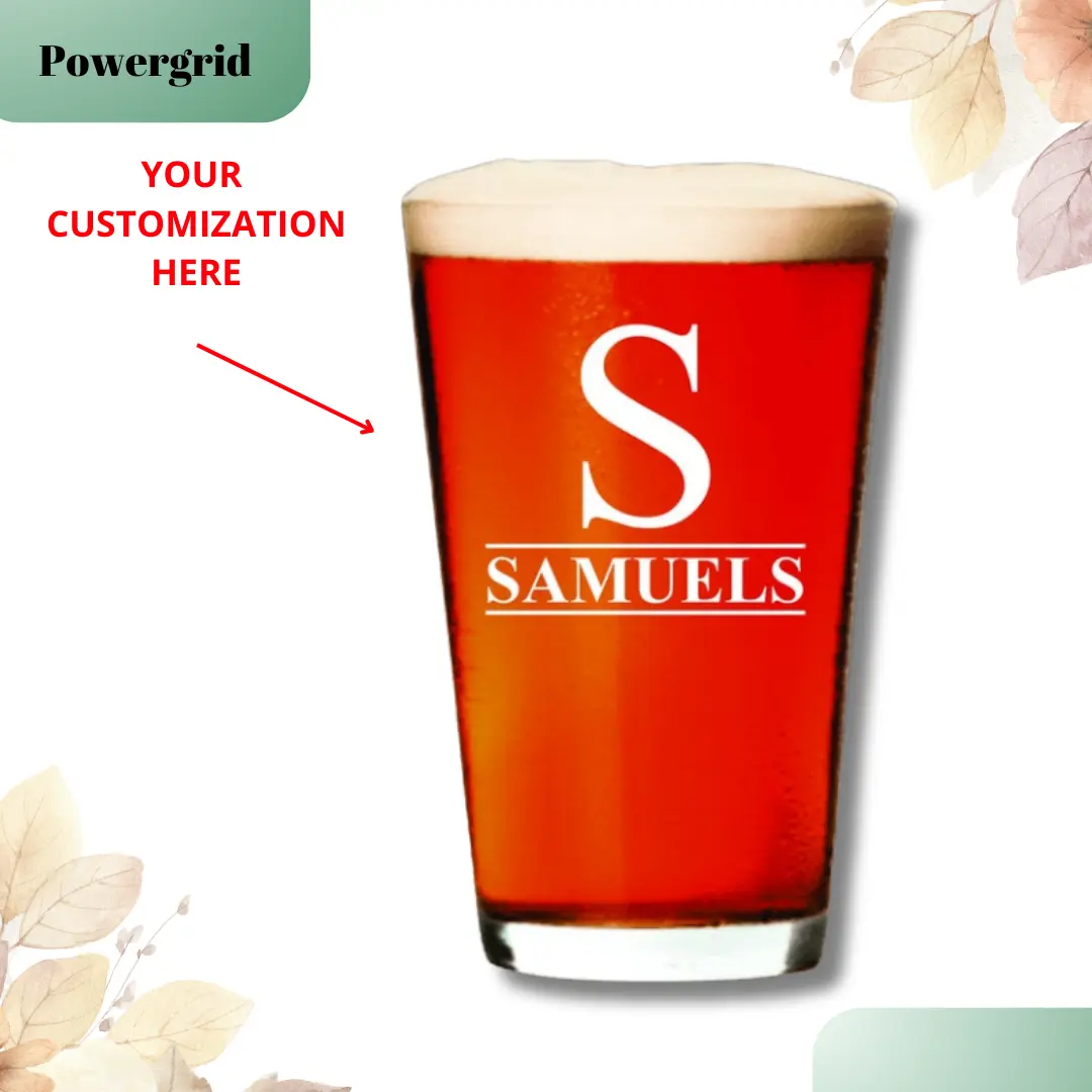 [CUSTOMIZED] Holiday Beer Glass Personalized, Gift for Men Custom Pint, Engraved Drinkware, gift for dad
