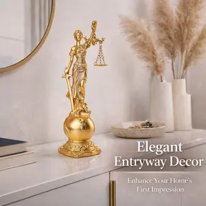 Beautiful Justice Goddess Statue, Elegant Semis God Image with Scale and Sword, Home Decor Ornament, Ideal Gift for Lawyers and Judges, Ornaments Statues, Decorative Sculptures, Statue Figurines