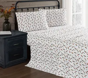 Truly Soft Nutcrackers Queen Flannel Sheet Set