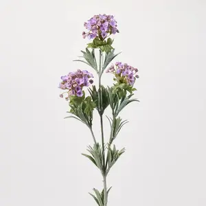 Lavender Mountain Wildflower Bloom Lieflike Single Faux Floral Branch Spray - 30"