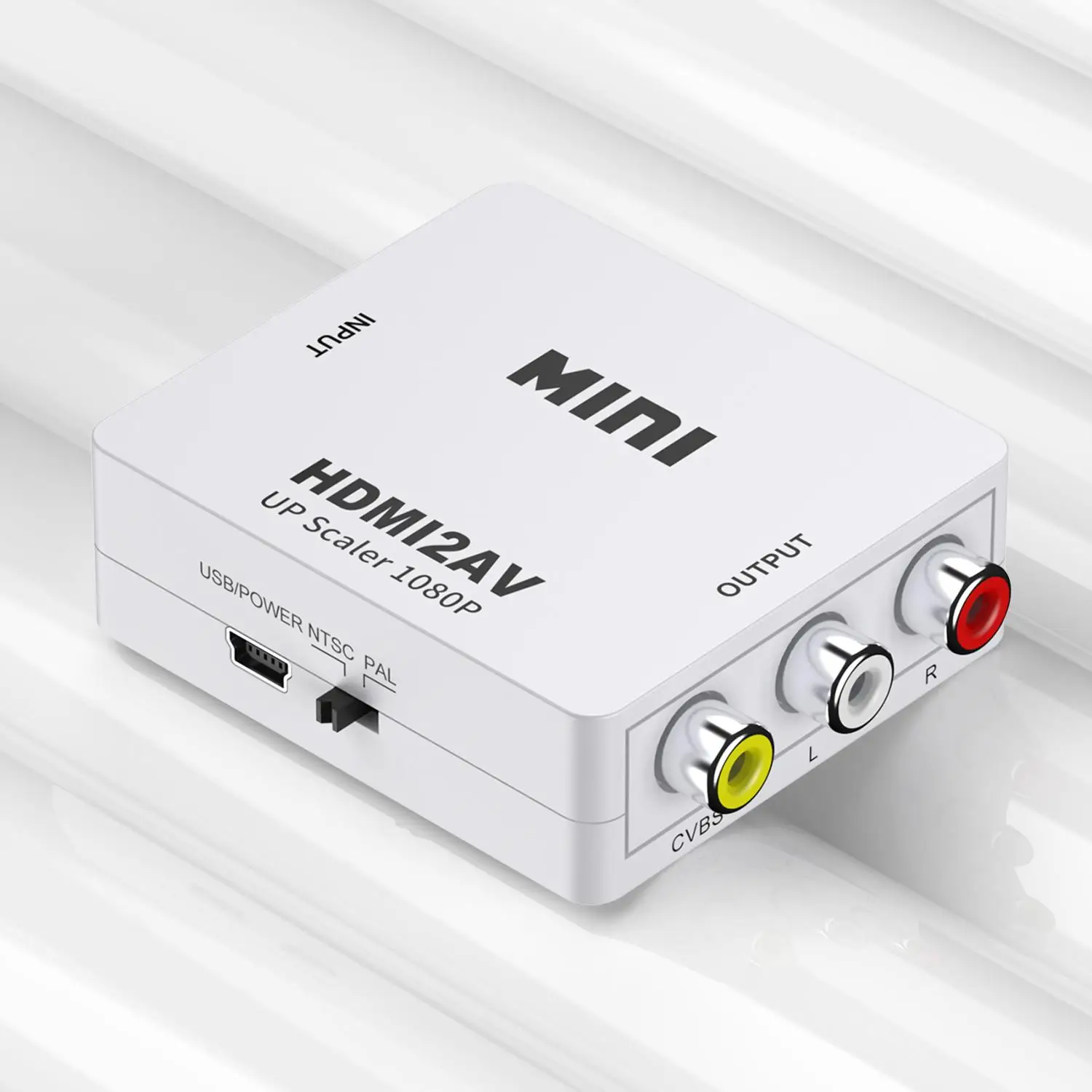 HDMI2AV Up Scaler 1080P HDMI to AV Video Audio Converter, Audio & Video Accessories