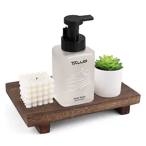 Wooden Soap Holder, Bathroom Vanity Decor Storage Rack, Multifunctional Desktop Display Stand for Bathroom Kitchen Sink, Bathroom Counter Organizer, Bathroom Organizer Supplies