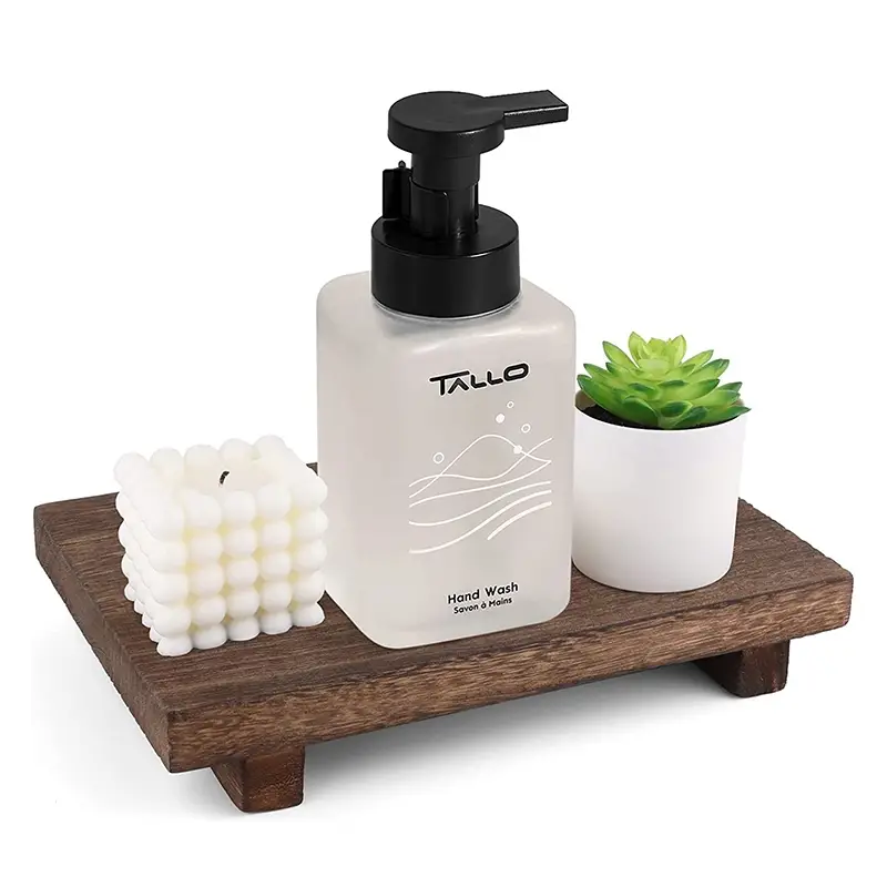 Wooden Soap Holder, Bathroom Vanity Decor Storage Rack, Multifunctional Desktop Display Stand for Bathroom Kitchen Sink, Bathroom Organizer Supplies