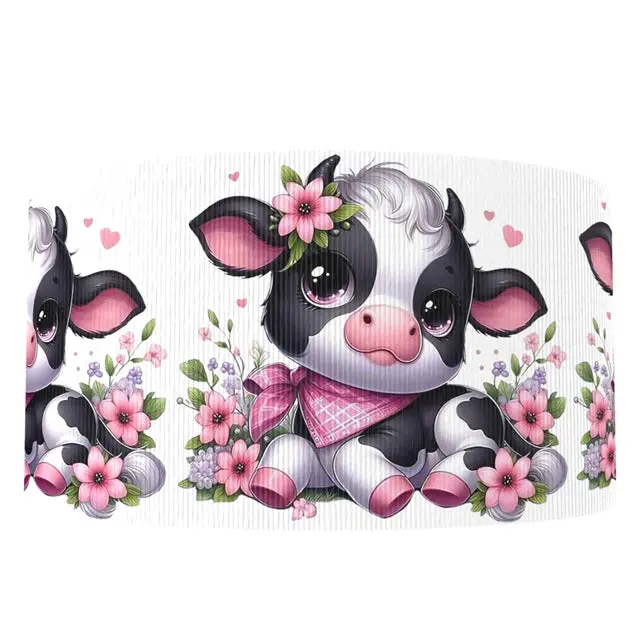 Cow 1 Yard Printed Grosgrain Ribbon 1 1/2 inch wide