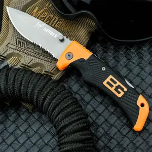 High-Quality Durable Folding Knife with 5cr13mov Blade and Rubber Handle, Versatile Tool for Camping Fishing Hiking, Survival Tools, Tactical Knives, Great Gift Choice