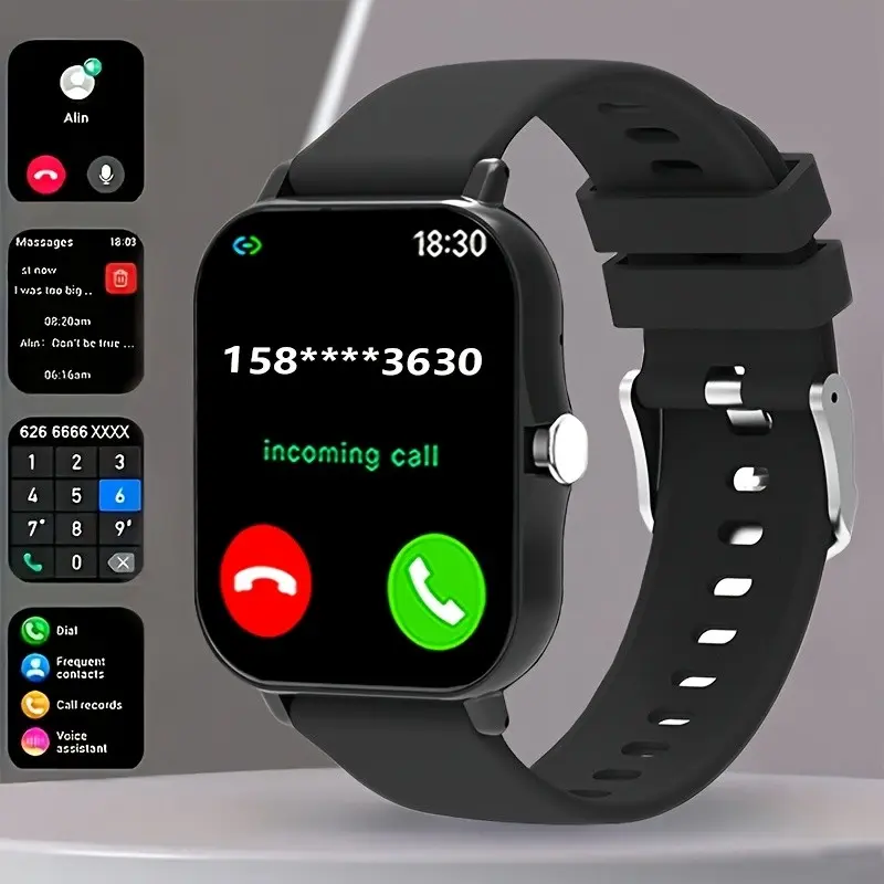 New Wearable Digital Multifunctional Smartwatch for Men and Women, Wireless Communication, Multiple Sports Modes, Ai Voice, Music Playback, Compatible with iOS and Android