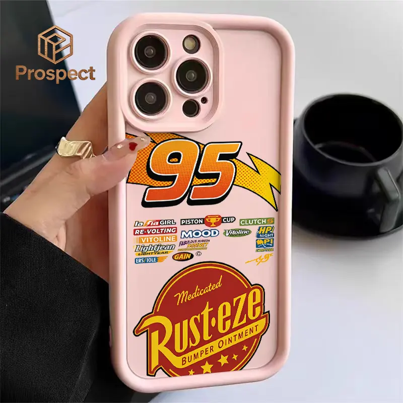 Cars 95 Rust‑eze Retro Racing Pink Silver Shimmer Phone Case Compatible With For Iphone17 Pro Max, 16, 15, 14 And 13 For Galaxy S25, S24, S23, S22, S21 PLUS, FE And Ultra,Galaxy A33  It Makes A Perfect Gift For Birthdays, Holidays,
