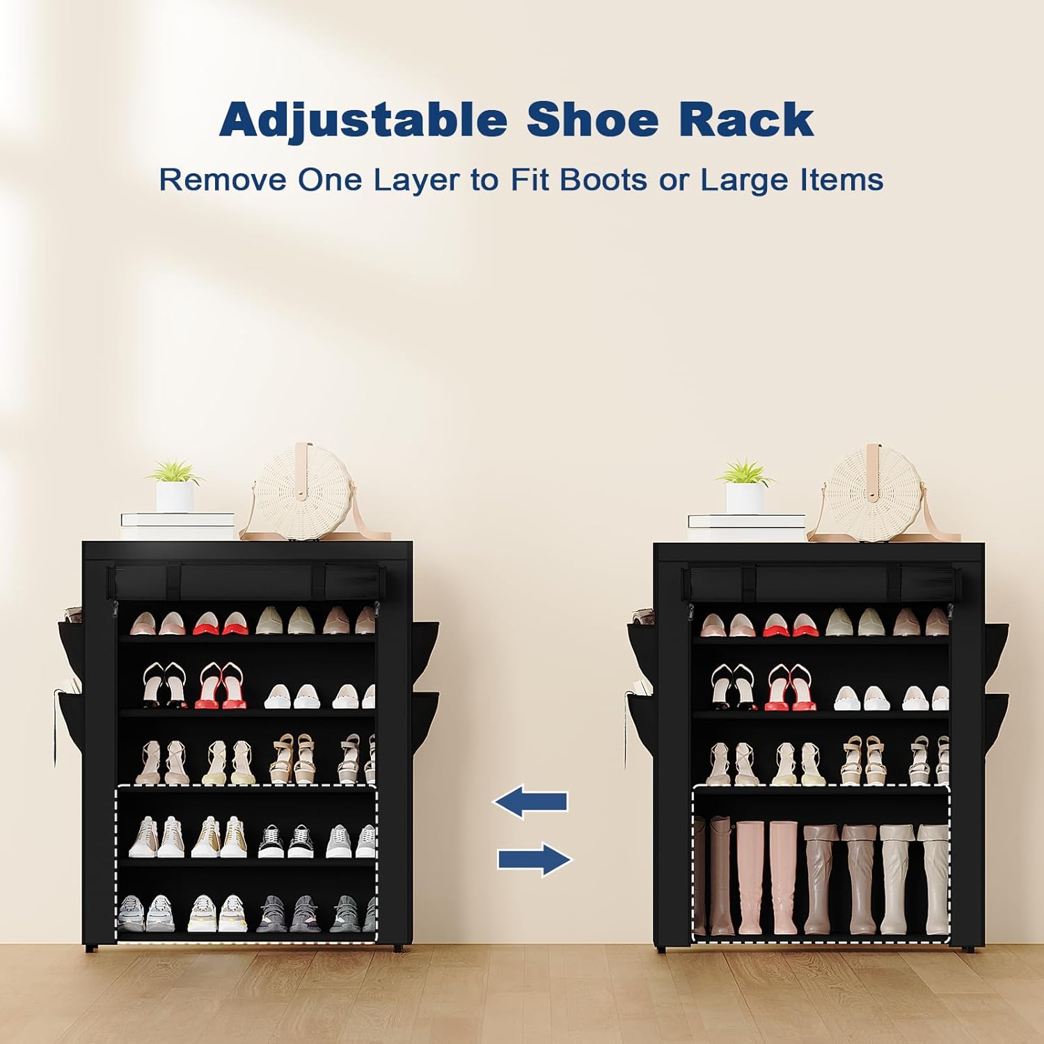 Multi-Layer Shoe Rack Assembly, Simple Dustproof Home Storage, Doorway Dormitory Rent House Indoor Shoes Organizer Standing Cabinet