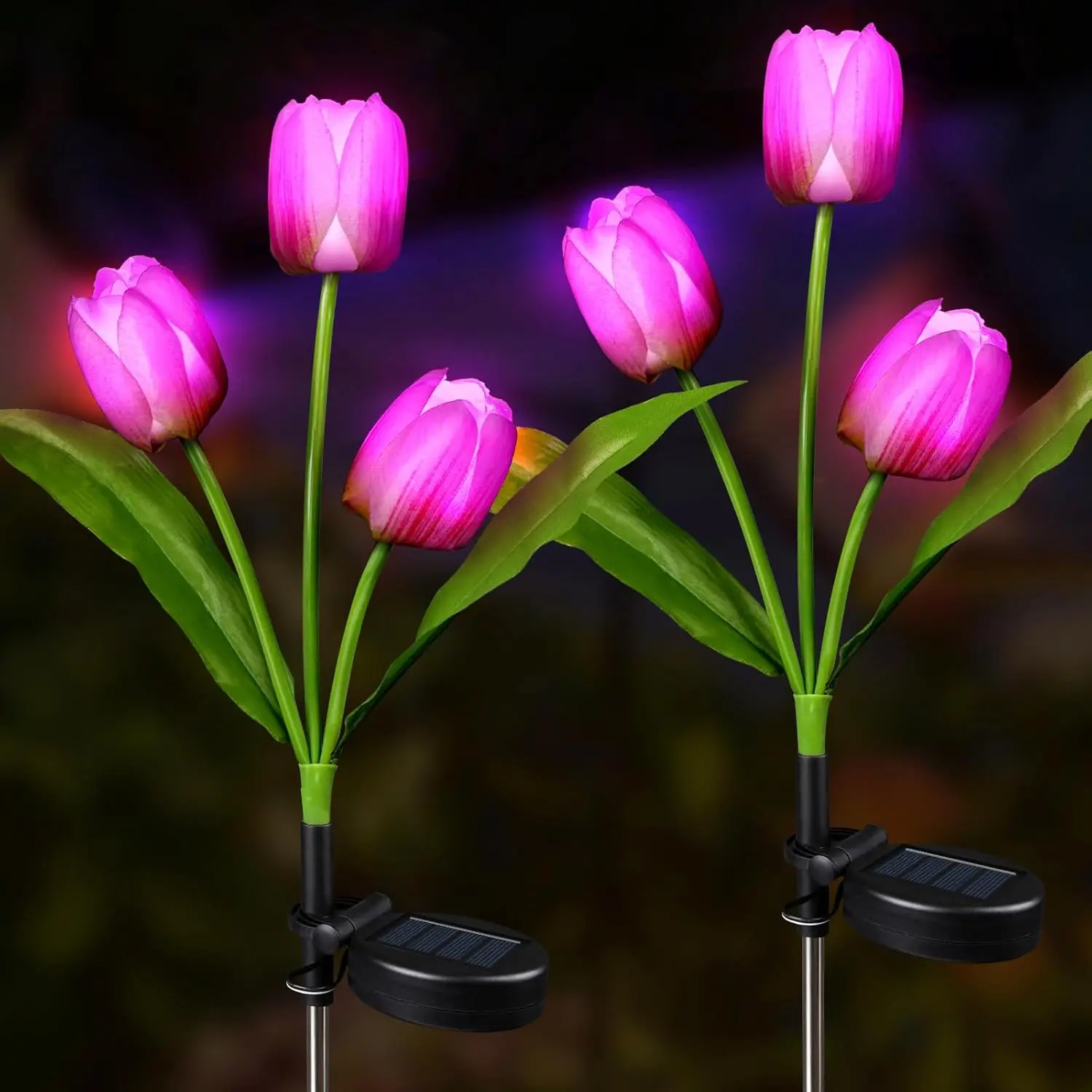 Solar Flower Lights Outdoor, IP65  Solar  Lights LED Garden Stake Lights for Pathway Lawn Patio Yard Landscape Decorative