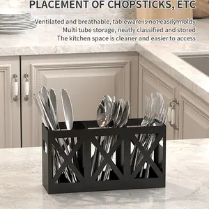 Home Kitchen Drainable Chopstick Holder Utensil Tube Restaurant Multi-Functional Countertop Chopstick Rack Storage Knife Fork Spoon Practical