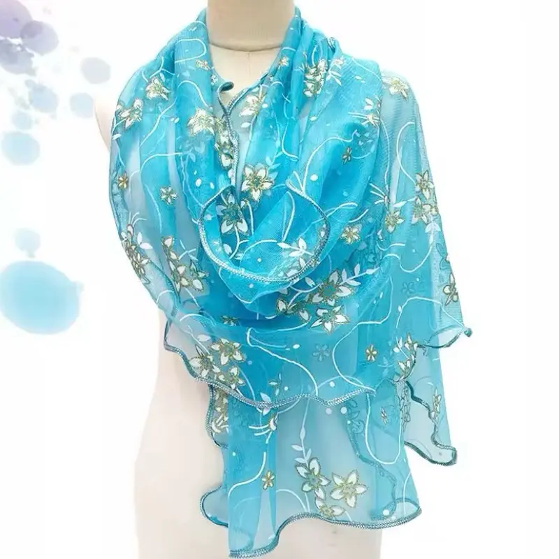 New High Quality African Muslim Islamic Scarf, 2026 Dubai Ramadan Net Hijab Pashmina Extremely Soft Scalf For Muslim Women