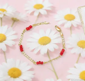 Exquisite 14k Gold Plated Wine Red Natural Garnet Beaded Bracelets for Women Female Lucky Fashion Jewelry Christmas Gifts SpringStatements