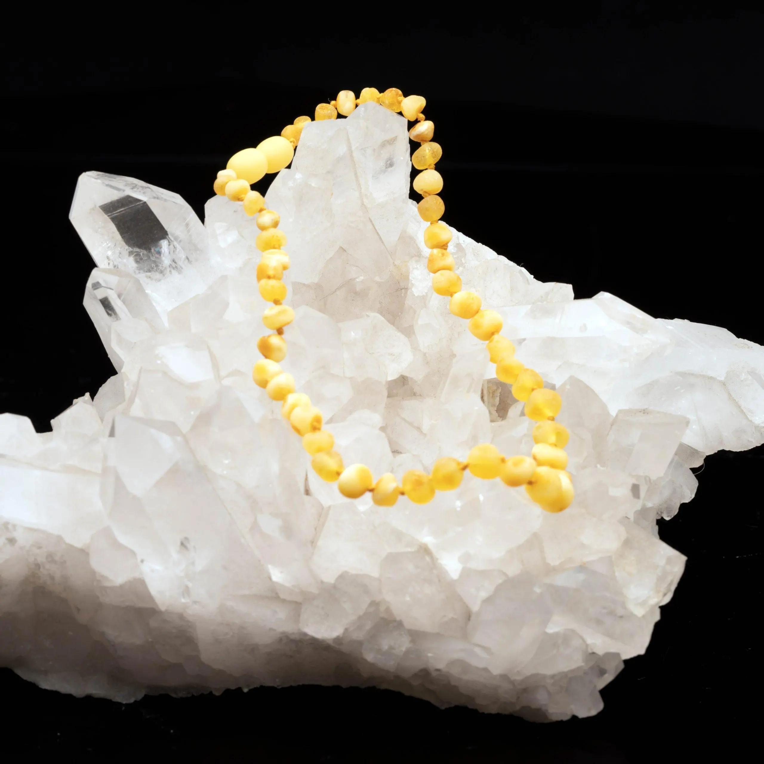 Premium Quality Baltic Sea Butterscotch Amber Baby Necklace - 13" Long