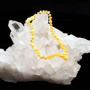 Premium Quality Baltic Sea Amber Baby Necklace // 13" Long // Butterscotch Amber