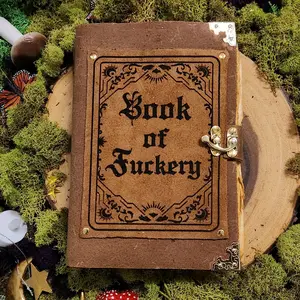 Book of Fxckery leather journal
