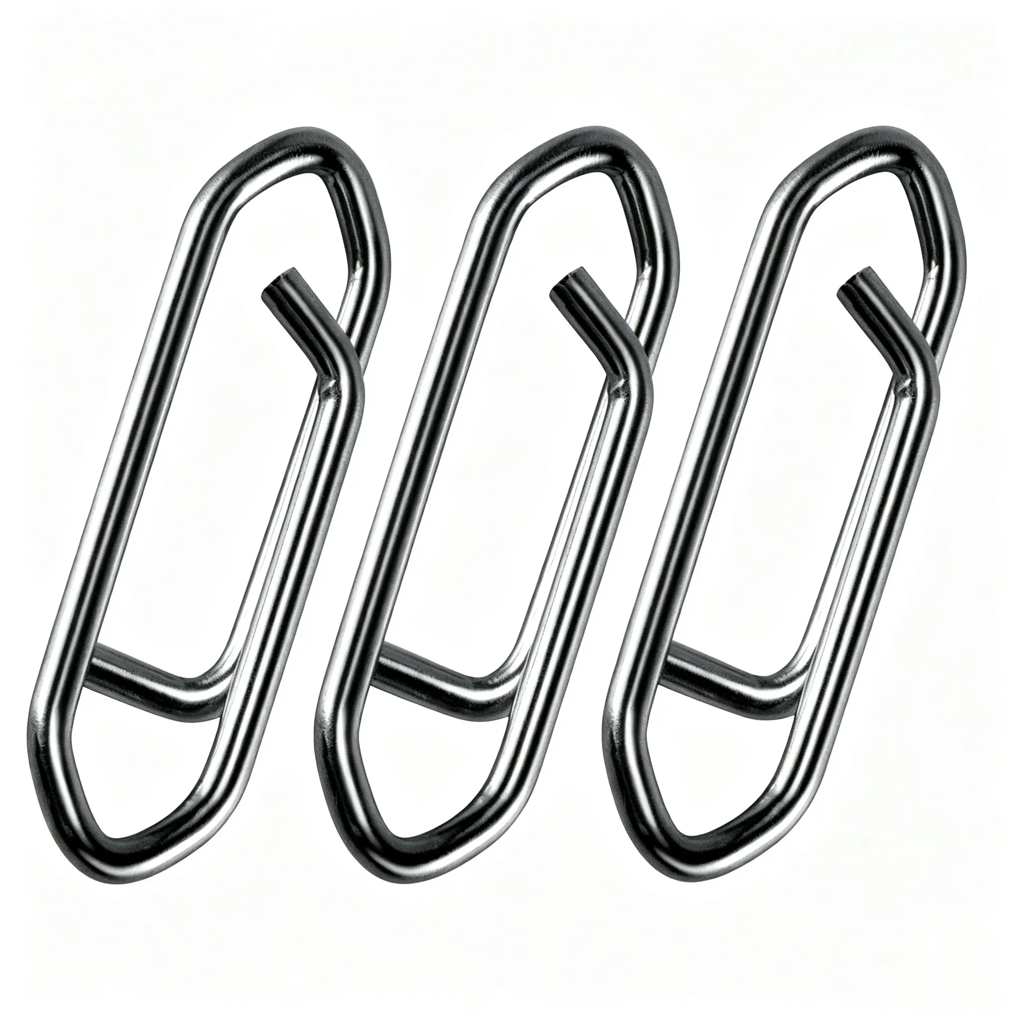 50-Pack Fishing Power Speed Clips, High Strength Stainless Steel Speed Clip for Fishing Lure Quick Change, Freshwater Saltwater Crankbait Popper Lures Quick Snap Connector Tackle（xs）