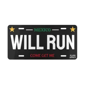 "Will Run" License Plates