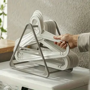 Multi-Functional Triangle Clothes Hanger Storage Rack, Space Saving Organizer for Home and Dorm, Durable Plastic Practical Shelf, Multifunctional Hanger