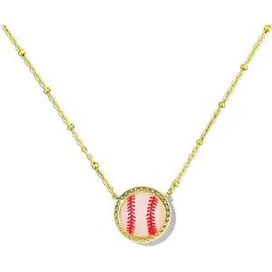 valentines gifts Baseball Necklace Baseball Gifts for Women Mom Team Softball Baseball Charm Necklace