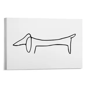 Pablo Picasso's Dog Wall Art! A Canvas Print for Unique Home Decor.is Great for Living Rooms, Bedrooms, Or Offices, Adding An Artistic And Modern Touch to Your Space. Poster Canvas Wall Art For Bedroom Decor Bar Office Room Decor Gift