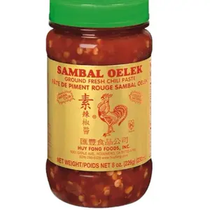 Sambal Olek Ground Fresh Chili Paste 8oz - Flavorful Sauce for Dipping, Ideal for Various Dishes