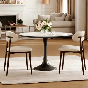 Comfortable Cushioned Multi-Item Dining Chairs Set of 2, Modern Fabric-Upholstered Accent Chairs with Sturdy Metal Frame for Dining Room, Kitchen, Comfortable Dining Chairs