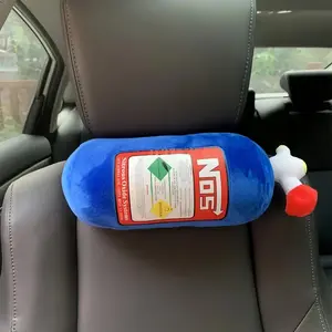 Car Neck Pillow, 1 Count Cute Nitrogen Bottle Design Car Headrest Pillow, Car Seat Attachment, Soft & Comfortable Car Interior Accessories for Men & Women