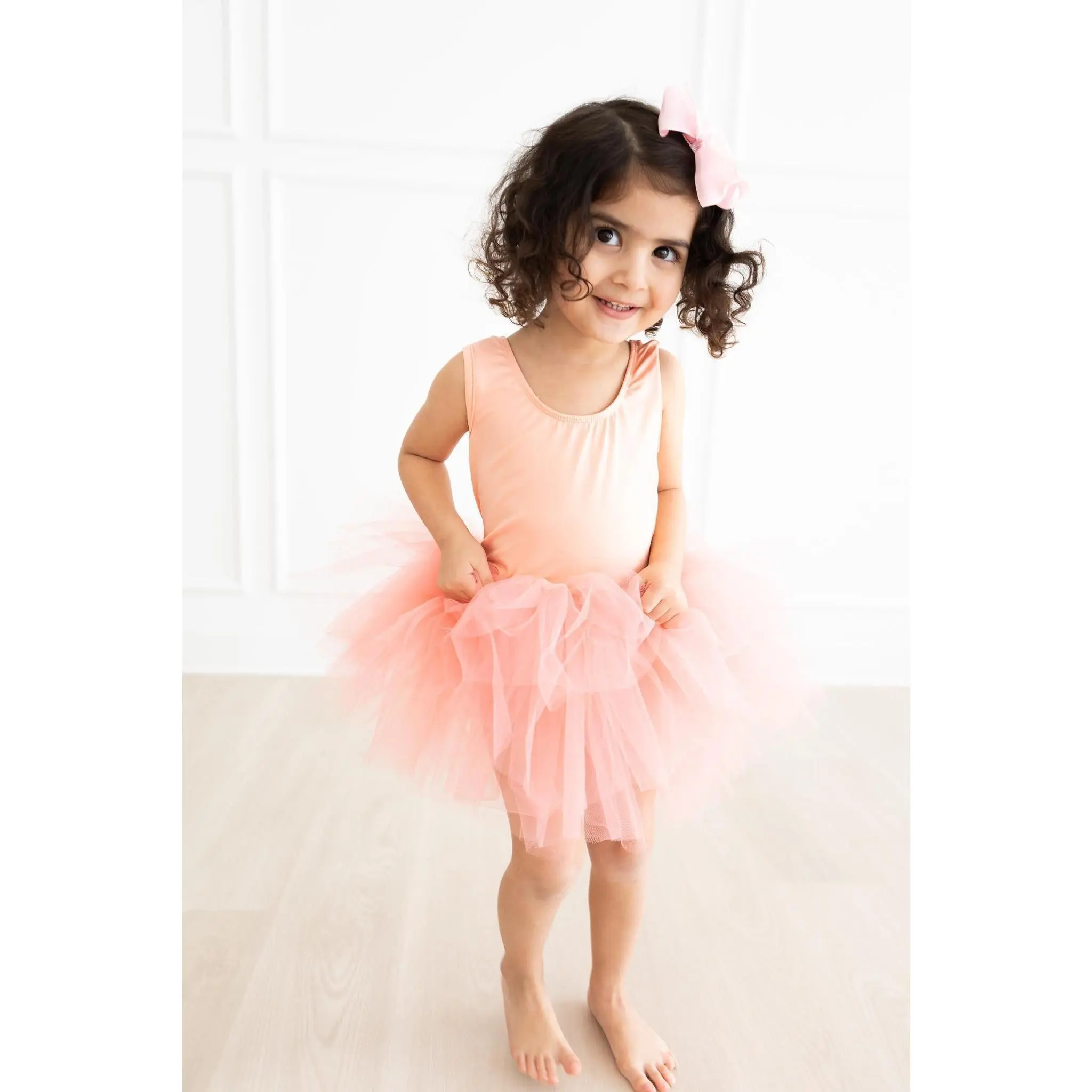 Bright Peach Tank Tutu Leotard