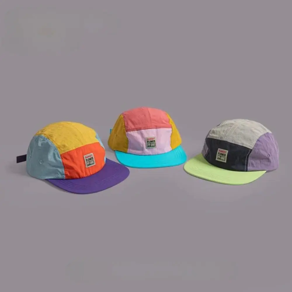 Unisex Adult Retro Japanese Style 5-Panel Thin Flat Brim Hip-hop Baseball Cap (56-58cm) - Polyester Clothing, Bold Look, Breathable Airflow, J-Style Vibe, Sunshield Brim, Quick Drying, Sun Protection Hat