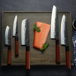 Stainless Steel Japanese Chefs Knife Set with Magnetic Holder - Kitchen Block sharp meat