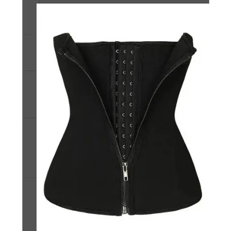 Zipper buckle waistband black