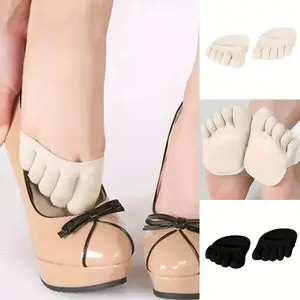 Women's Anti-Blister Half-Palm Five-Toe Socks, Half-Size Pads For Breathable High Heels, Invisible Forefoot Socks Split-Toe High Heels Socks, Non-Slip, Sweat-Absorbent, Breathable And Ventilated, Including Soft Pads For High Heels, Fits
