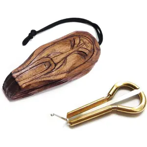 Jew's Harp by P.Potkin in wooden case Shaman handmade - mouth musical instrument (jaw harp) Beautiful sound Excellent quality maultrommel (jaw harp, dan moi)