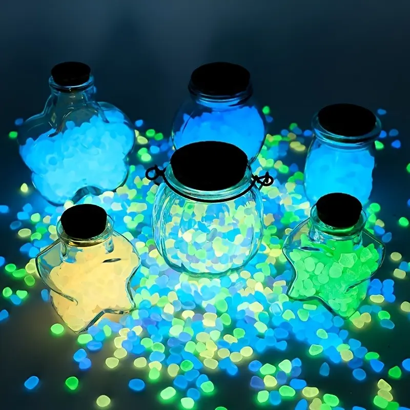 Resin Glow Stones, Luminous Night Light Pebbles, Artificial Resin Rocks for Garden Decor, Fish Tank Decorations, Aquarium Decorations, Miniature Landscape, Party, Halloween, Christmas Decor